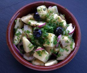Salade de céleri-rave cuit