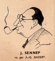 Le caricaturiste Sennep, portrait par A. G. Badert