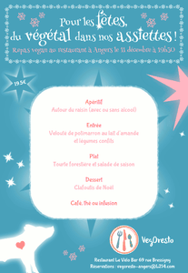 Repas végane au Vélo Bar le 11/12, 69 rue Bressigny