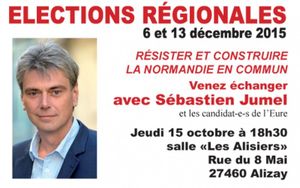 Régionales 2015 : Sébastien JUMEL à Alizay jeudi 15 octobre