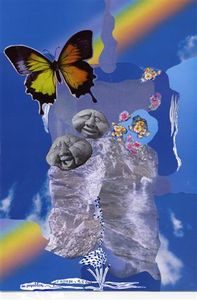 Roger Frosini : Collage au papillon