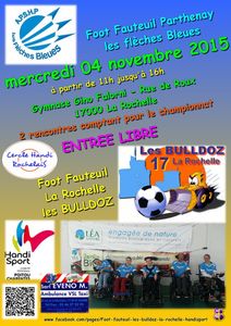 Foot Fauteuil à La Rochelle: Mercredi 4 novembre