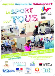 Journée Départementale Handisport: Samedi 5 novembre 2016 à Saintes