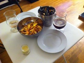 Recette moules camembert frites