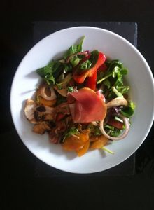 salade au jambon de parme