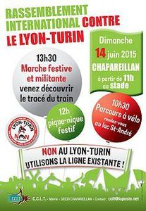 Rassemblement international contre le Lyon-Turin le dimanche 14 juin à Chapareillan