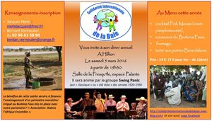 Un bon moment convivial vous attend le 5 mars !