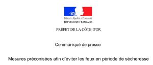 Mesures préconisées afin d’éviter les feux en période de sécheresse