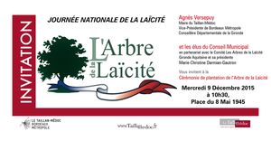 Le Taillan plante son arbre de la Laïcité