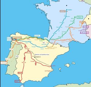 Chemin 2016, en rouge.