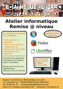 Nouveau : atelier de remise à niveau informatique à l'espace numérique (4 séances)