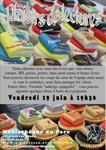 Rencontre de lecteurs vendredi 19 juin à partir de 19h30