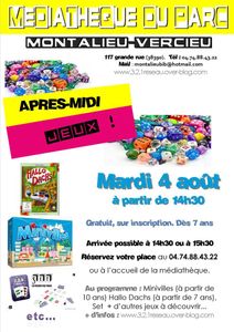 Après-midi jeux mardi 4 août