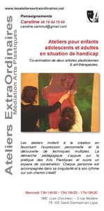 Les Ateliers ExtraOrdinaires font leur rentrée 2015/16 !