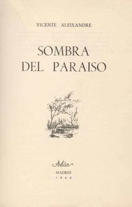 Vicente ALEIXANDRE ,Mar del Paraíso
