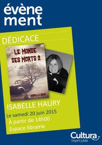 Isabelle Haury à Cultura le 20 juin !