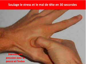 Soulager les maux de tête et le stress en 30 secondes grâce à l’acupression