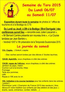 La Semaine autour du toro 2015