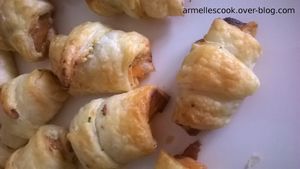 Minis croissants au saumon et Boursin