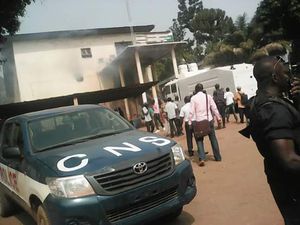 INCENDIE AU MINISTERE DES FINANCES DE BANGUI, UN COURT-CIRCUIT SERAIT A L'ORIGINE.