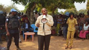 TOUADERA LORS DU LANCEMENT DE L'OPERATION MABOKO NA MABOKO