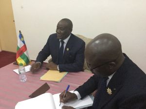 ABDOU KARIM MECKASSOUA, PRESIDENT DE L'ASSEMBLEE NATIONALE ET LE 1 ER VICE PRÉSIDENT AURÉLIEN SIMPLICE ZINGAS