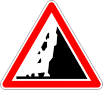 Chute de pierres