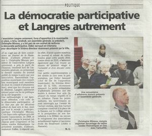Assemblée générale de Langres Autrement