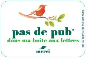 Autocollant stop pub