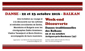 Week-end découverte des danses traditionnelles des Balkans