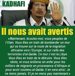 KADHAFI AVAIT DIT