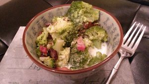Brocolis-Lardons à la crème