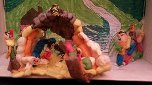 Réunir les enfants autour d'un décor en 3D...