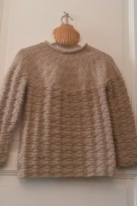 Inratable, un joli pull unisexe tricoté en bottom-up