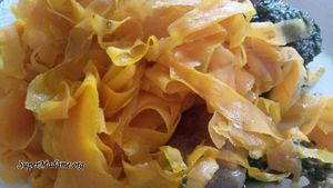 Tagliatelles de carottes poêlées