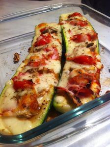 Courgettes façon pizza