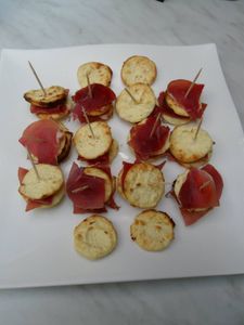 Bouchées ricotta et speck