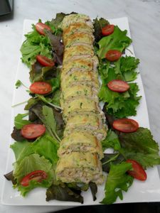 Roulé de courgettes au thon