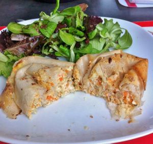 Roulé de feuilles bricks farçi au poulet