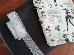 TUTORIEL : Sac noir en simili cuir avec ruban argent