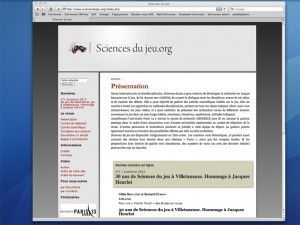 Revue Sciences du Jeu de l'Université Paris 13
