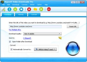 Bigasoft Video Downloader Pro v.3.11.2.5924 + Keygen Pour Tous les produits Bigasoft