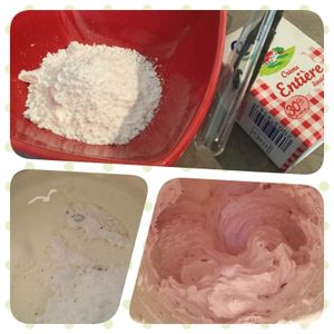 La crème Chantilly à la fraise
