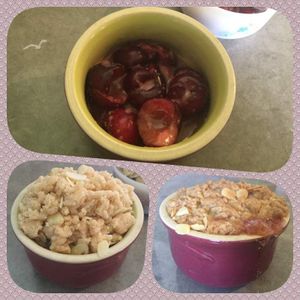 Crumbles cerises et amandes