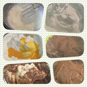 Préparation des biscuits à la cuillère au chocolat