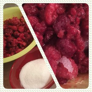 La préparation aux framboises