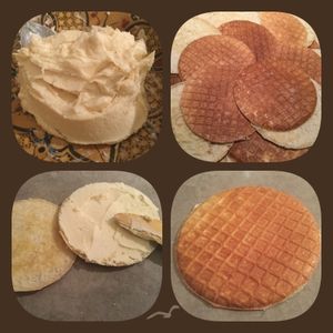 Gaufres fourrées à la crème vanille