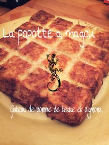 Gateau de pomme de terre et oignons