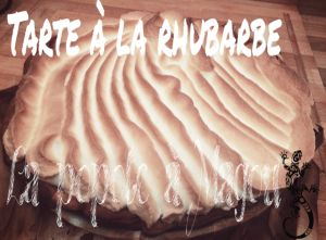 Tarte à la rhubarbe meringuée