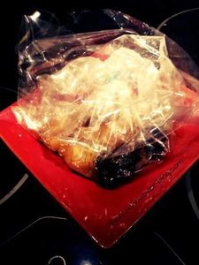 Papillote de fruits au four au caramel light
